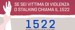 Numero Verde 1522 per le donne vittime di violenza e stalking